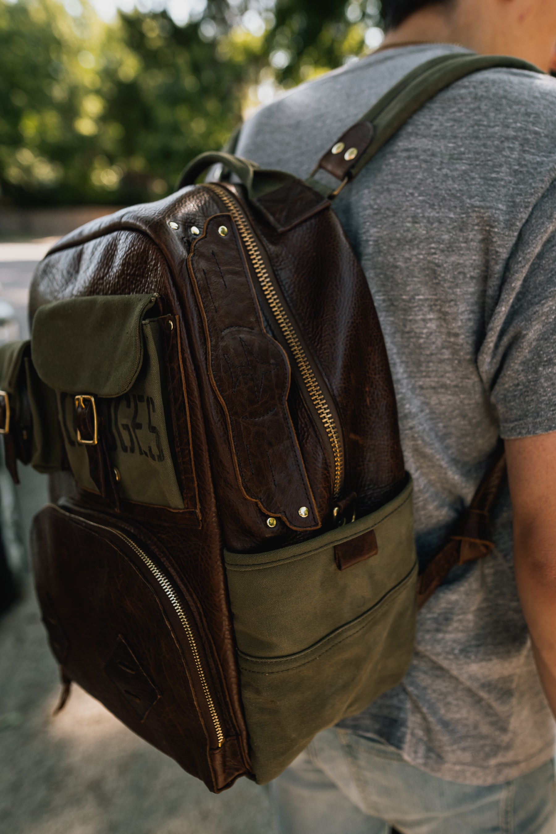 Porter Leather Backpack