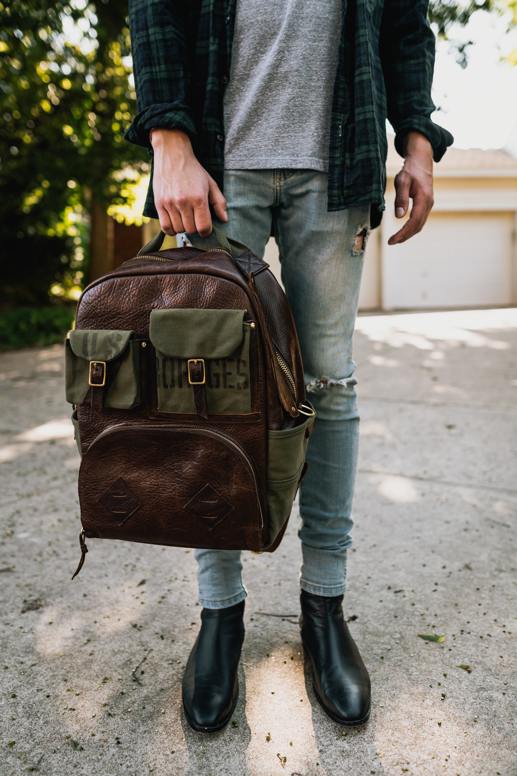 Porter Leather Backpack